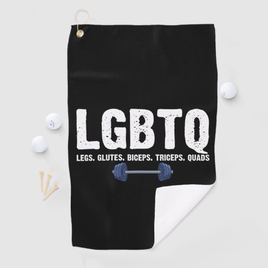 LGBTQ Legs Glutes Biceps Triceps Quads Gym Lover Golfhanddoek (Insitu)
