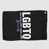 LGBTQ Legs Glutes Biceps Triceps Quads Gym Lover Golfhanddoek (Horizontaal)