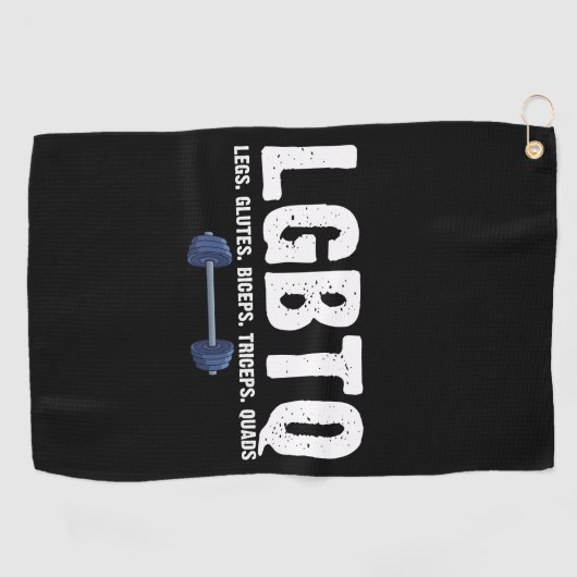 LGBTQ Legs Glutes Biceps Triceps Quads Gym Lover Golfhanddoek (Horizontaal)