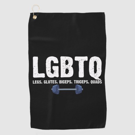 LGBTQ Legs Glutes Biceps Triceps Quads Gym Lover Golfhanddoek (Voorkant)