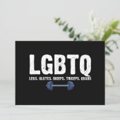 LGBTQ Legs Glutes Biceps Triceps Quads Gym Lover Kaart (Staand voorkant)