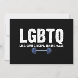 LGBTQ Legs Glutes Biceps Triceps Quads Gym Lover Kaart