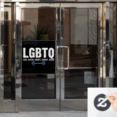 LGBTQ Legs Glutes Biceps Triceps Quads Gym Lover Raamsticker (Kantoordeur)