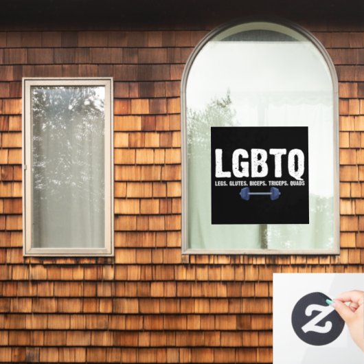 LGBTQ Legs Glutes Biceps Triceps Quads Gym Lover Raamsticker (Huis Raam)