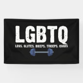 LGBTQ Legs Glutes Biceps Triceps Quads Gym Lover Spandoek (Horizontaal)