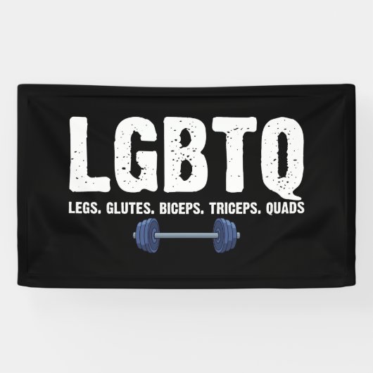 LGBTQ Legs Glutes Biceps Triceps Quads Gym Lover Spandoek (Horizontaal)