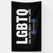 LGBTQ Legs Glutes Biceps Triceps Quads Gym Lover Spandoek (Verticaal)
