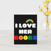 Lgbtq+ Lesbian Matching Couples Compliment I Love Kaart (Gele Bloem)