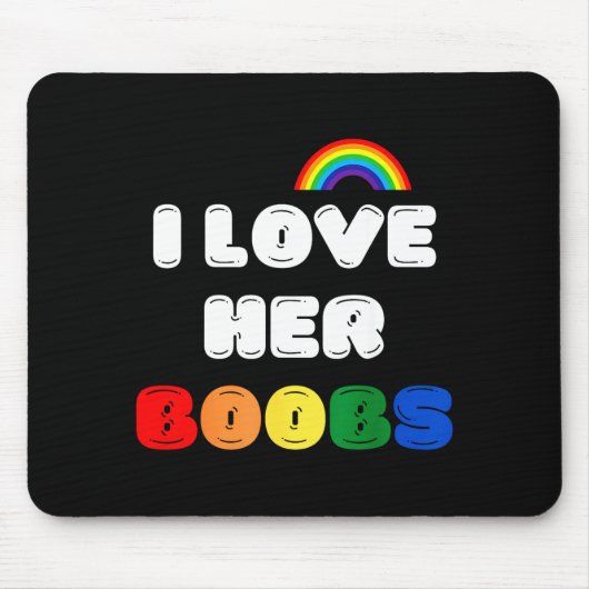 Lgbtq+ Lesbian Matching Couples Compliment I Love Muismat (Voorkant)