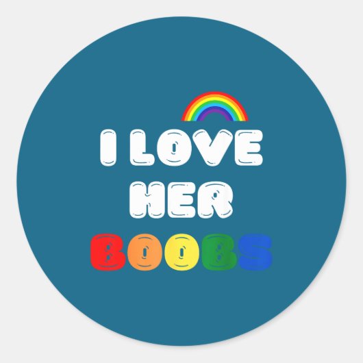 Lgbtq+ Lesbian Matching Couples Compliment I Love  Ronde Sticker (Voorkant)