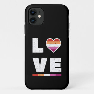 LGBTQ Lesbian Pride Flag Distress Grunge Love Case-Mate iPhone Case