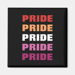 LGBTQ Lesbian Pride  Herhaalde tekst Magneet