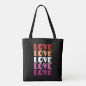 LGBTQ Lesbian Pride Tote Bag (Achterkant)