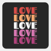 LGBTQ Lesbian Pride Vierkante Sticker (Voorkant)