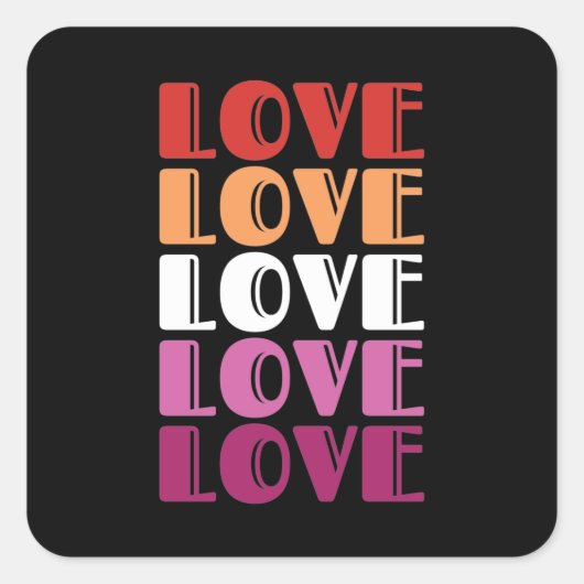 LGBTQ Lesbian Pride Vierkante Sticker (Voorkant)