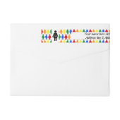 LGBTQ Lesbian Silhouette en Rainbow Damas Custom (Achterkant)