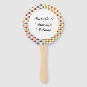 LGBTQ Lesbian Silhouette en Rainbow Damas Custom Handwaaier (Achterkant)