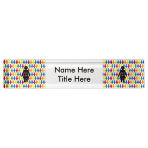 LGBTQ Lesbian Silhouette en Rainbow Damas Custom Naambordje