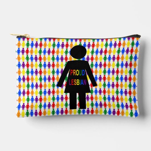 LGBTQ Lesbian Silhouette en Rainbow-dames Etui (Voorkant)