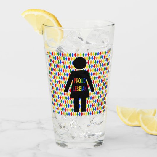 LGBTQ Lesbian Silhouette en Rainbow-dames Glas (Voorkant ijs)