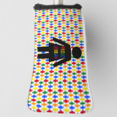 LGBTQ Lesbian Silhouette en Rainbow-dames Golfheadcover (Draai 90)