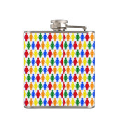 LGBTQ Lesbian Silhouette en Rainbow-dames Heupfles (Achterkant)