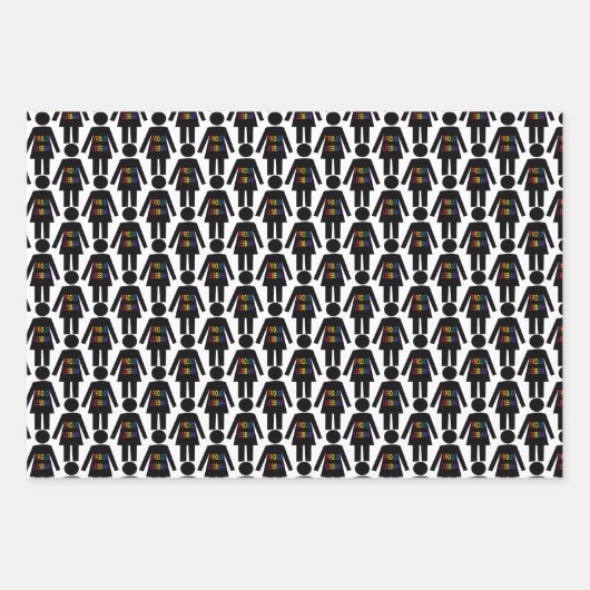 LGBTQ Lesbian Silhouette en Rainbow-dames Inpakpapier Vel (Voorkant 2)