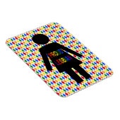 LGBTQ Lesbian Silhouette en Rainbow-dames Magneet (Rechterzijde)