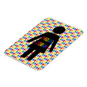 LGBTQ Lesbian Silhouette en Rainbow-dames Magneet (Linkerzijde)