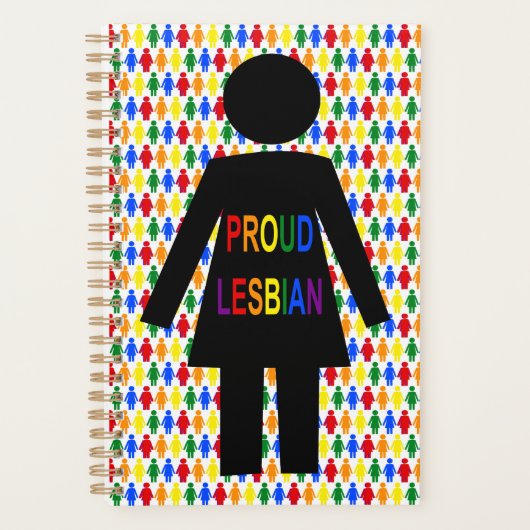 LGBTQ Lesbian Silhouette en Rainbow-dames Planner (Voorkant)