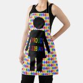 LGBTQ Lesbian Silhouette en Rainbow-dames Schort (Insitu)