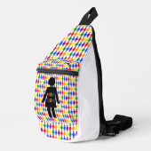 LGBTQ Lesbian Silhouette en Rainbow-dames Sling Bag (Rechterhoek)