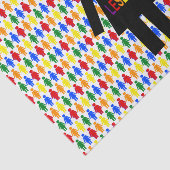 LGBTQ Lesbian Silhouette en Rainbow-dames Tissuepapier (Detail)