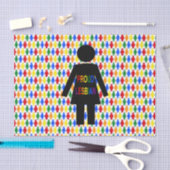LGBTQ Lesbian Silhouette en Rainbow-dames Tissuepapier (Craft)
