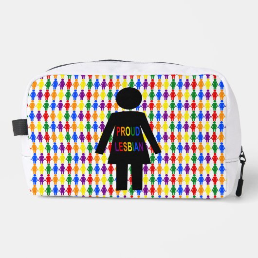 LGBTQ Lesbian Silhouette en Rainbow-dames Toilettasje (Voorkant)