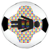 LGBTQ Lesbian Silhouette en Rainbow-dames Voetbal (Gedraaid)