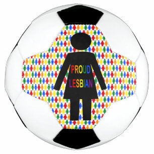 LGBTQ Lesbian Silhouette en Rainbow-dames Voetbal