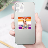 LGBTQ lesbisch met sarcastische look Sticker (Telefoon)