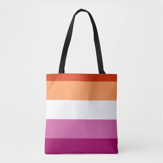 LGBTQ Lesbische Pride Vlag Tote Bag (Voorkant)