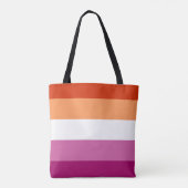 LGBTQ Lesbische Pride Vlag Tote Bag (Achterkant)