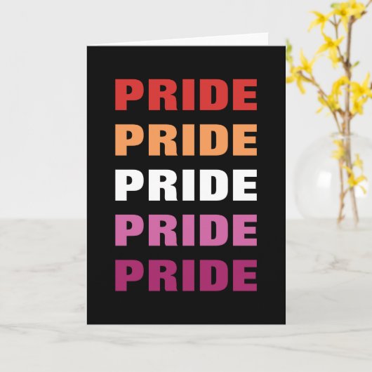 LGBTQ Lesbische Trots Aanpasbare Herhaalde Tekst Kaart (Gele Bloem)