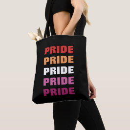 LGBTQ Lesbische Trots Aanpasbare Herhaalde Tekst Tote Bag