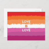 LGBTQ lesbische trots Briefkaart (Voorkant / Achterkant)