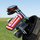 LGBTQ+ Lesbische Vlag met Liefdesstrepen - Pride Golfheadcover (Insitu)