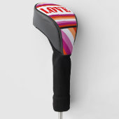 LGBTQ+ Lesbische Vlag met Liefdesstrepen - Pride Golfheadcover (Schuin)