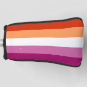 LGBTQ+ Lesbische Vlag Strepen Pride Golf - Golfheadcover (Voorkant)