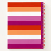 LGBTQ+ Lesbische Vlag Strepen voor Trots - Notitieboek (Achterkant)