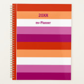 LGBTQ+ Lesbische Vlag Strepen voor Trots - Planner (Voorkant)