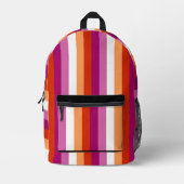 LGBTQ+ Lesbische Vlag Stripes Pride - Bedrukte Rugzak (Voorkant)