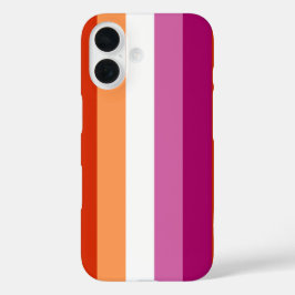 LGBTQ+ Lesbische Vlag Stripes Pride - iPhone 16 Hoesje